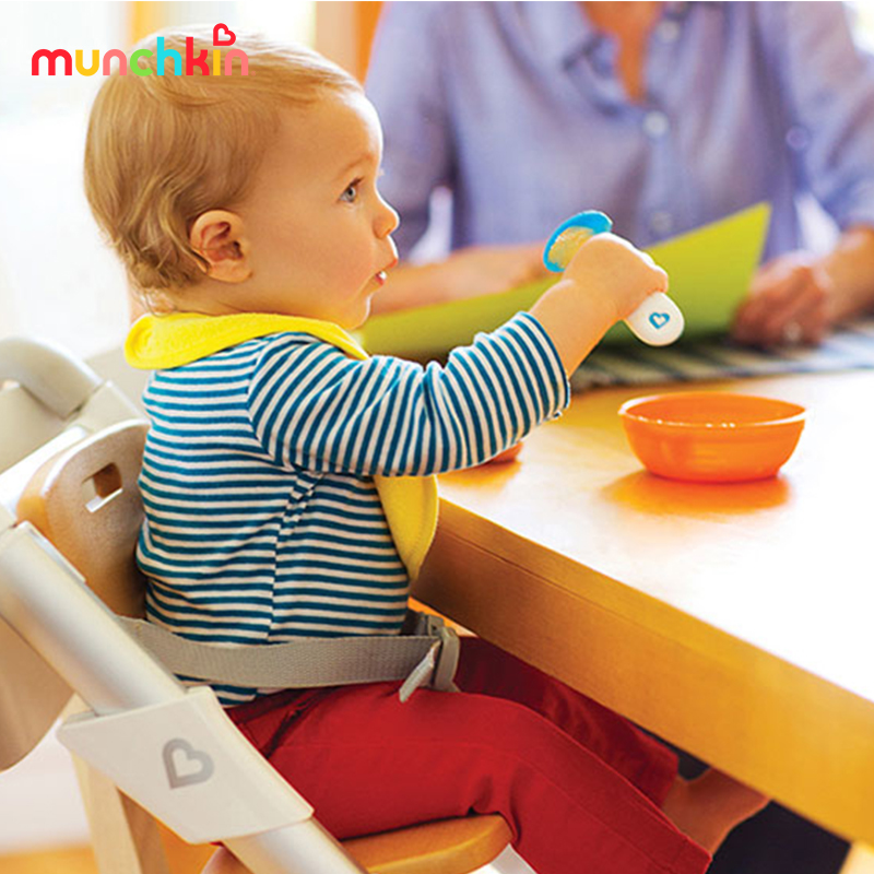 munchkin满趣健自主进食勺子宝宝学吃饭训练婴幼儿专用儿童辅食勺-图0