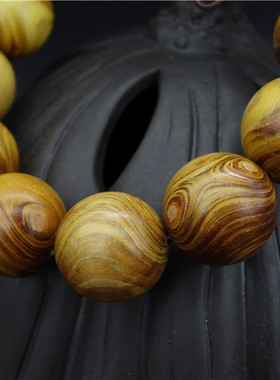 鬼脸佛珠手串男女款黄金木