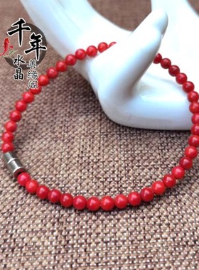 台湾红色草珊瑚小巧手串送女友