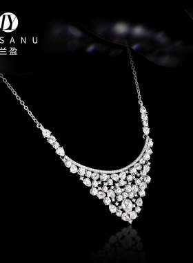 兰盈米兰花水晶项链女轻奢小众