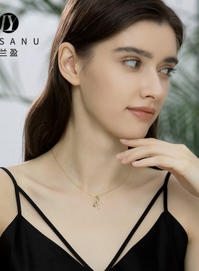 兰盈奥地利水晶蝴蝶花项链