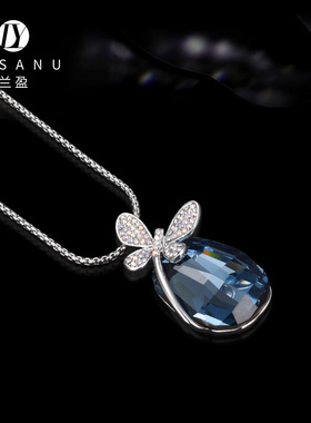 兰盈奥地利水晶项链女秋冬毛衣链