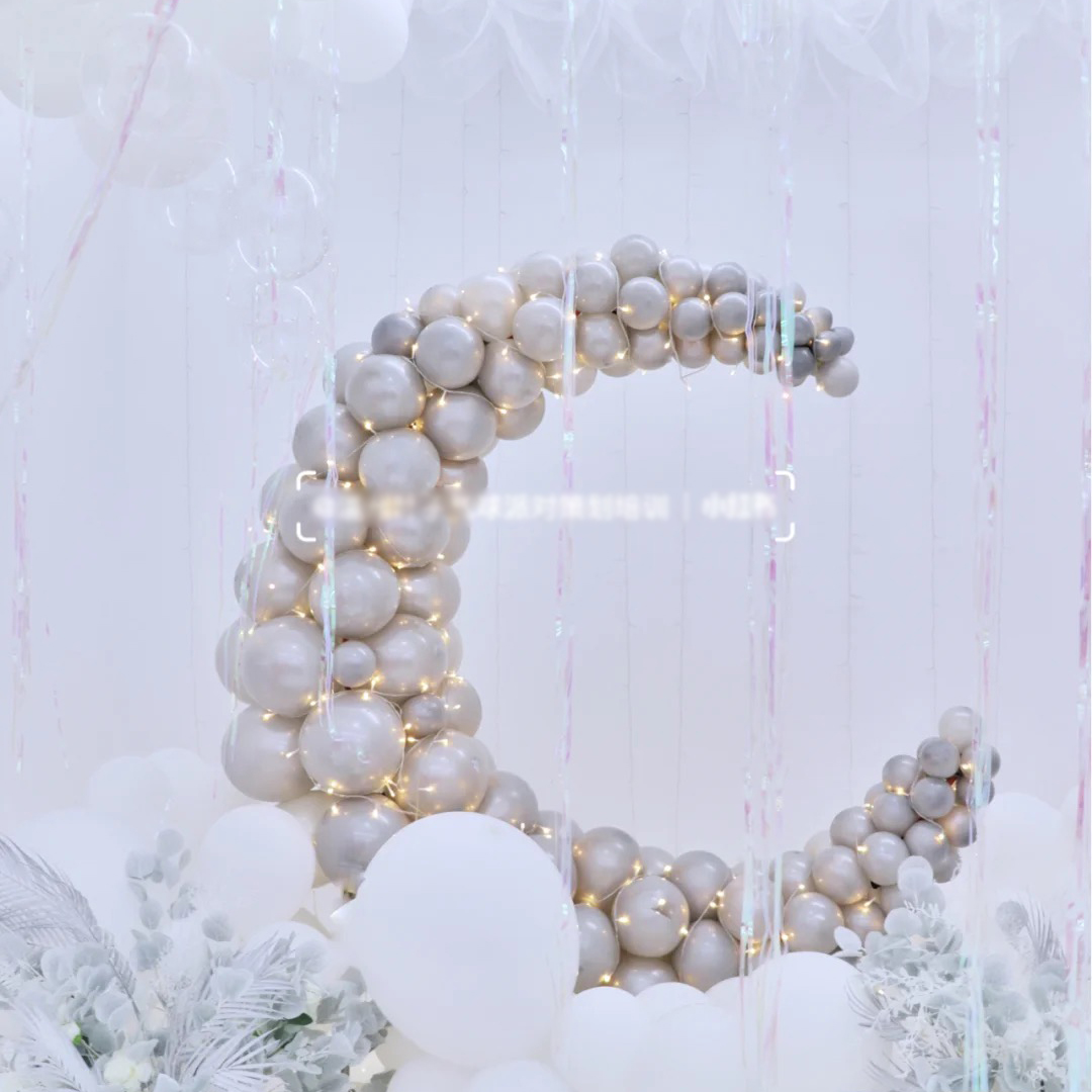 网红月亮造型气球装饰场景布置品求婚室内房间浪漫女朋友生日表白 - 图1