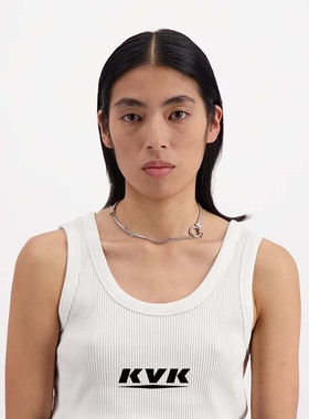 KVK白系列多层拼接短项链