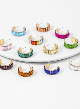 饰品多色欧美风耳环新款
