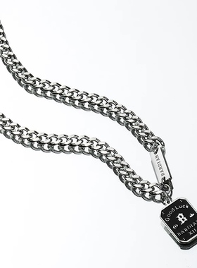 KANZAO高级感小众吊坠项链男潮男生卫衣链男士嘻哈锁骨链男款配饰