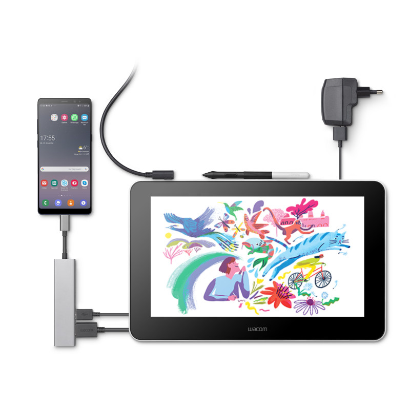 Wacom数位屏手绘屏13.3英寸DTC133绘图屏电脑绘画板PS手写液晶one,淘宝优惠券,粉丝福利购,淘宝优惠卷