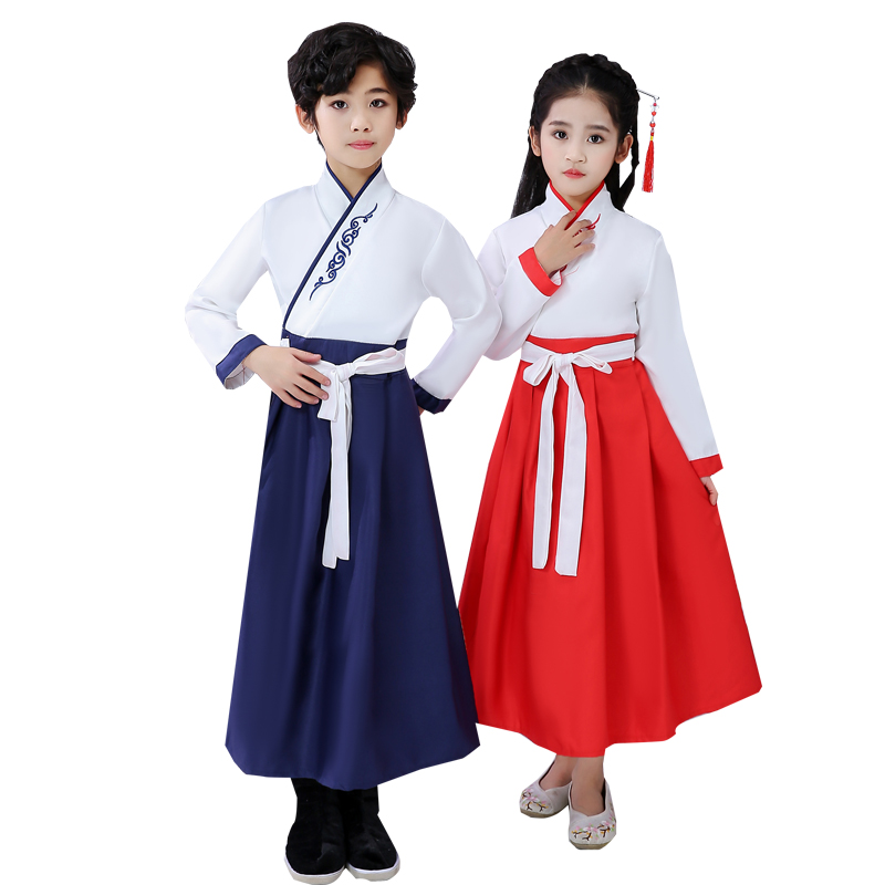 男童国学服春秋新款古装小学生汉服 朵乐淘民族服装/舞台装
