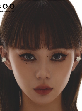 CC&OO烟花绽放蒲公英耳夹女无耳洞新款个性耳环度假风耳骨夹耳饰