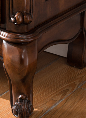 欧式美式别墅古典家具简欧纯实木FW93-1三门鞋柜