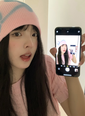 毛线帽逛街个性男女同款秋冬