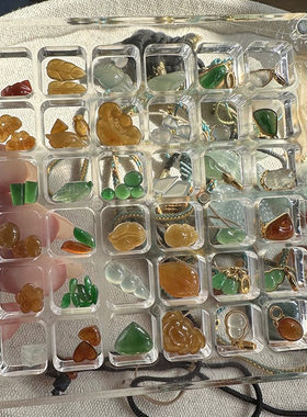 小金豆黄金收纳盒分隔透明展示盒