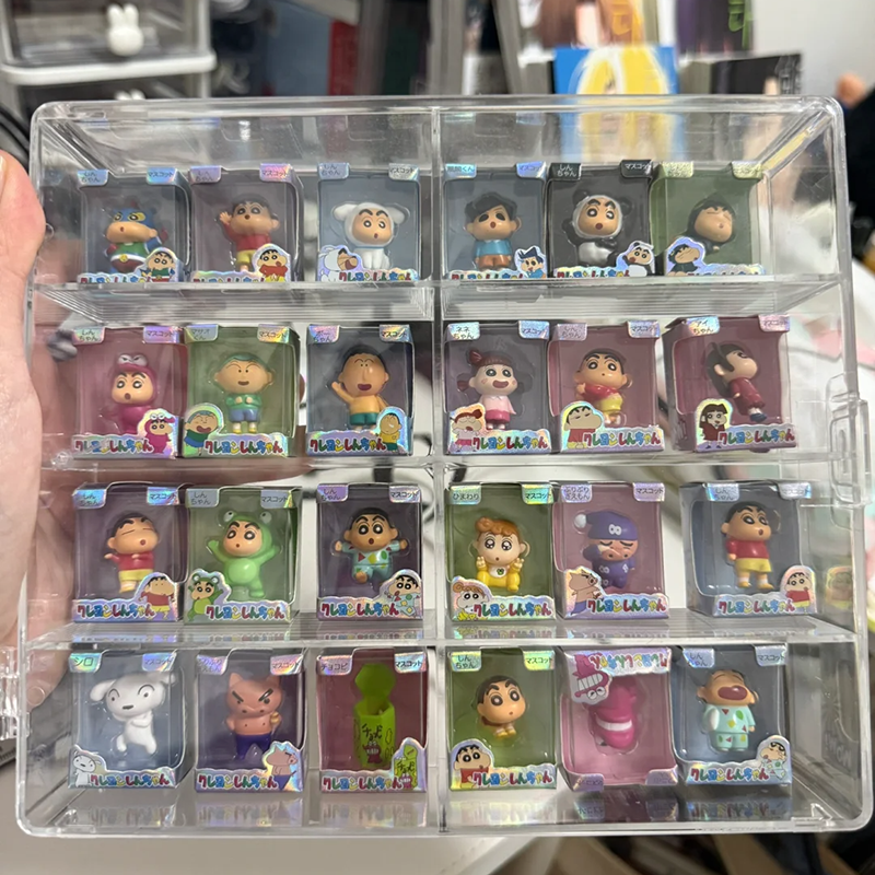 蜡笔小新萌粒收纳盒可爱公仔小摆件展示盒米粒积木车模收藏置物架,淘宝优惠券,粉丝福利购,淘宝优惠卷