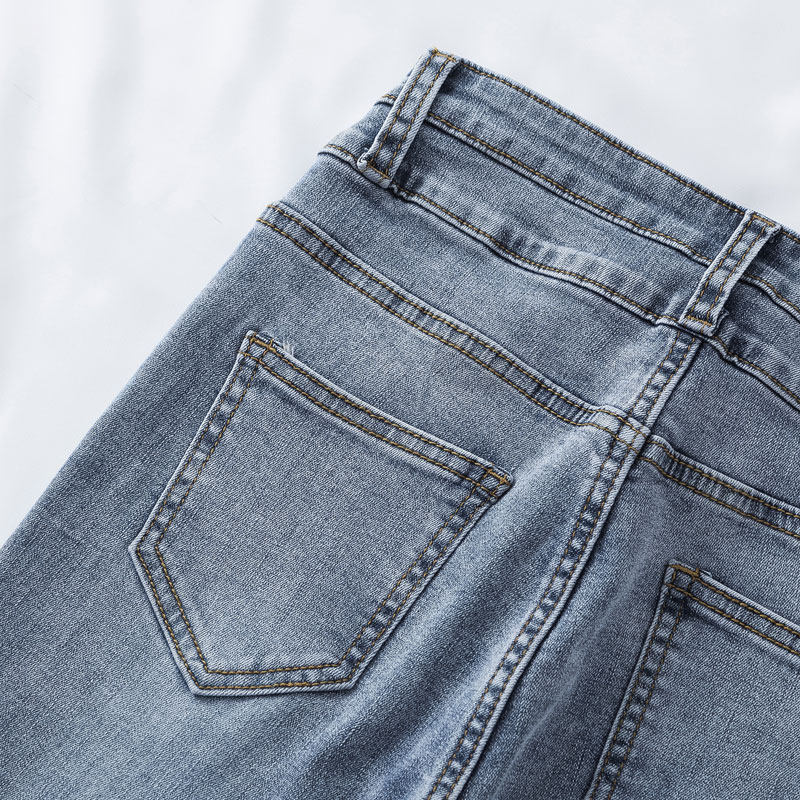 高腰夏季修身小脚小个子显瘦牛仔裤 千尚伊嘉牛仔裤