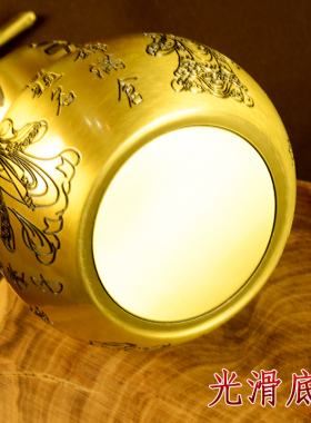 落尘灵石黄铜葫芦旺宅玄关摆件