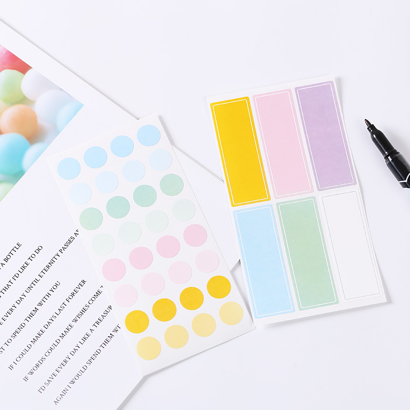 便签彩色索引贴纸美妆贴网红风收纳可手写无痕标记贴防水自粘书贴 - 图0