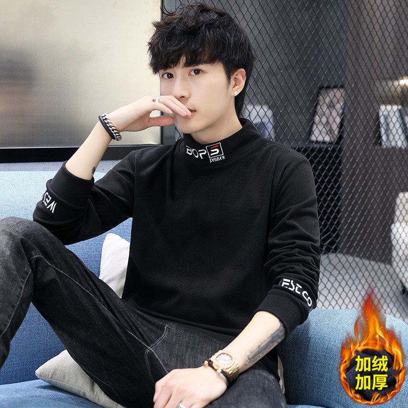 德绒长袖t恤秋冬季加绒加厚卫衣 外叁T恤