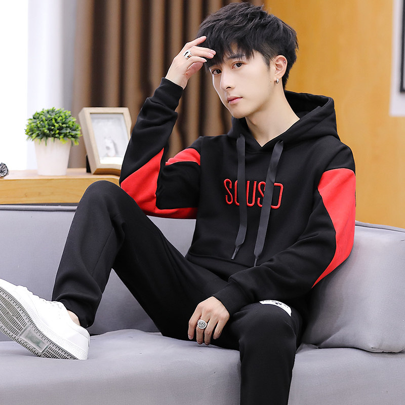 秋冬季加绒男士外套潮流加厚卫衣 外叁卫衣