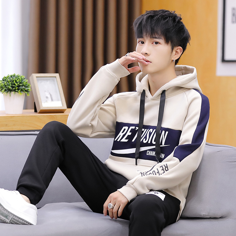 秋冬季加绒男士外套潮流加厚卫衣 外叁卫衣