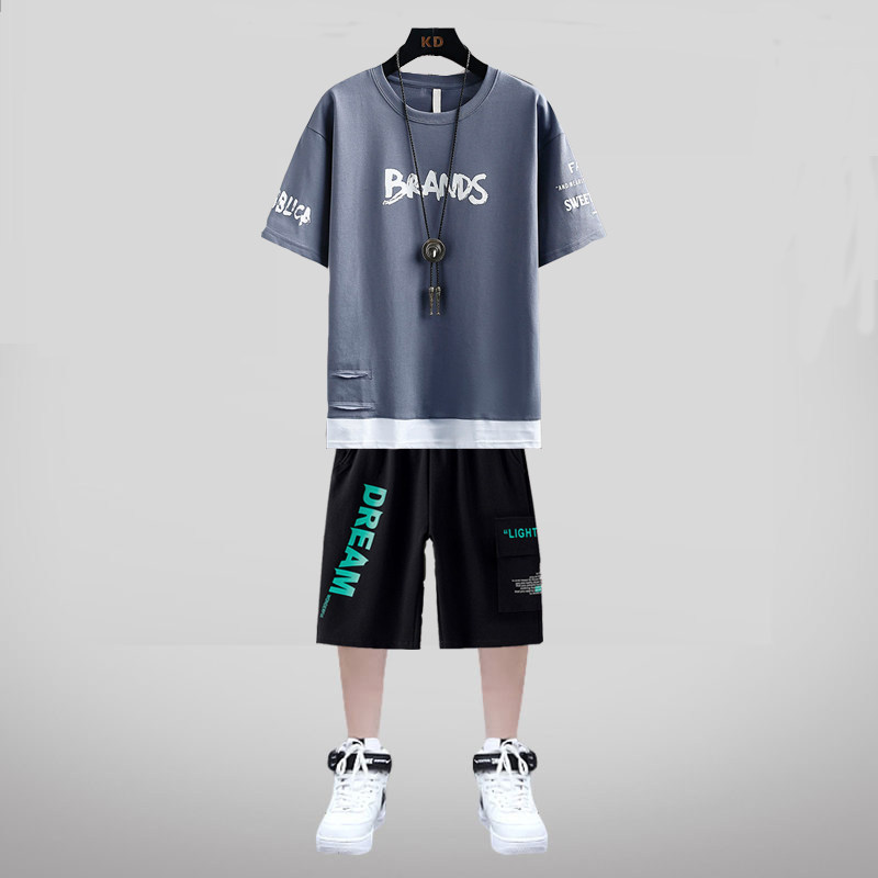 青少年夏季短袖男孩12-15 13 14 t恤 外叁T恤