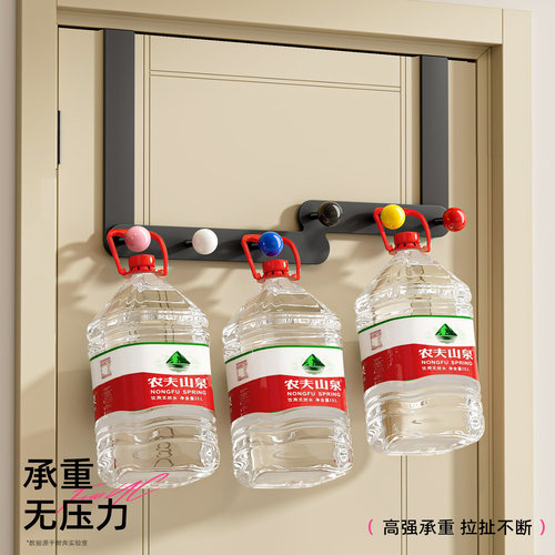 多巴胺门后挂钩衣服挂架卧室挂衣架壁挂墙上免打孔强力收纳置物架 - 图2