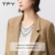 High-grade wax leather rope thread buckle black necklace wearing gold jade high-end light luxury niche rope pendant lanyard