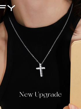 十字架吊坠项链女款2025新款轻奢小众新欧美范锁骨链配饰