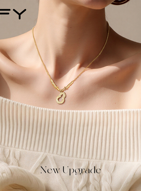 金色招财葫芦吊坠毛衣链2026新款秋冬轻奢精致高级感毛衣配饰项链