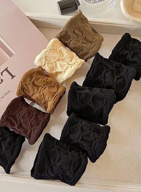 大号无接缝黑色加厚毛巾圈高品质尼龙高弹力马尾发圈扎头发皮筋