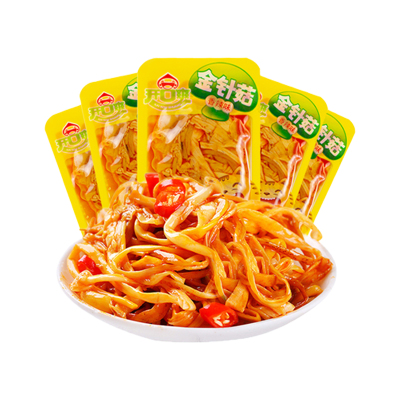 超市同款开口爽金针菇开袋即食