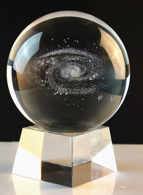 银河系星际风生日礼物照片水晶球