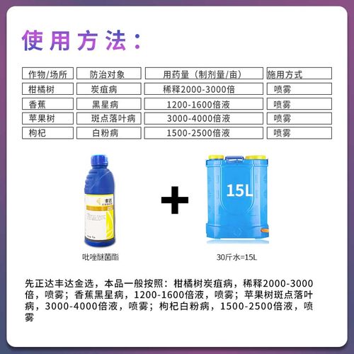 先正达丰达金选吡唑醚菌酯苹果柑橘炭疽病白粉病农药杀菌剂1000ml-图1