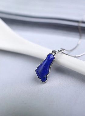 知足珠宝天然两用款925银吊坠