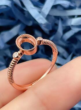 天然彩色宝石戒指女七夕礼物