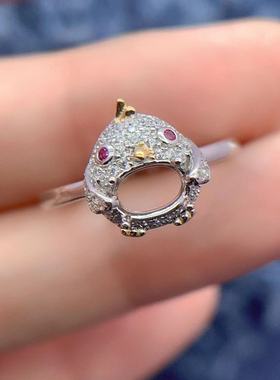 时尚满钻戒指吊坠耳钉S925银空托