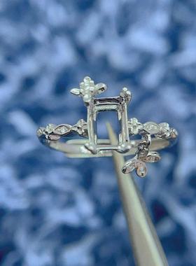 山东银托工厂戒指空托5*7MM