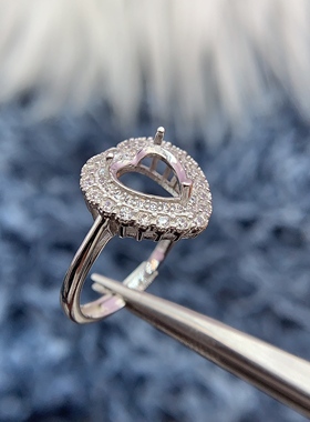 S925银戒指空托时尚气质高级轻奢