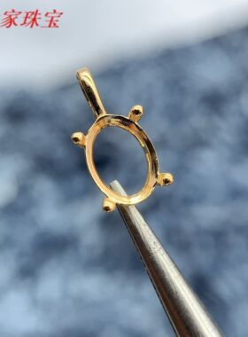 S925银托工厂超多尺寸简单四爪坠