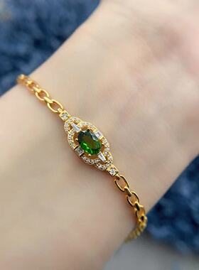 S925精工银托工厂手链空托5*7mm