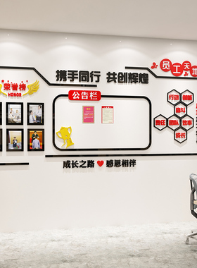 公司形象宣传公告栏墙贴