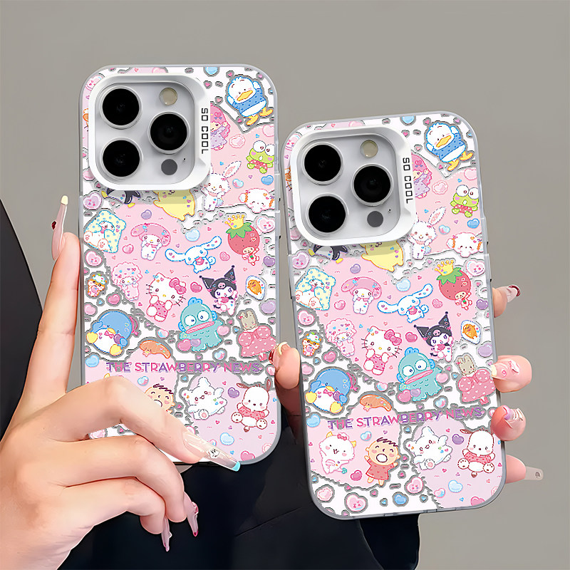 KT库洛米适用苹果16pro手机壳iPhone15promax新款13/12华为Pura70mate60荣耀90防摔11小米14彩银vivo硬壳oppo