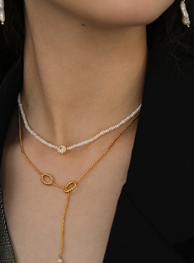 pn小米粒珍珠项链小众轻奢choker