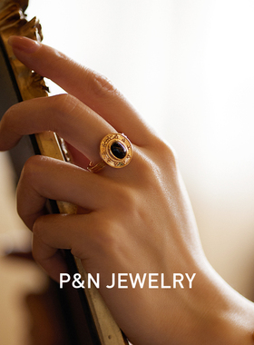 P&N女生复古轻奢小众戒指食指