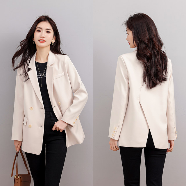 Casual long sleeve small suit casual jacket black top