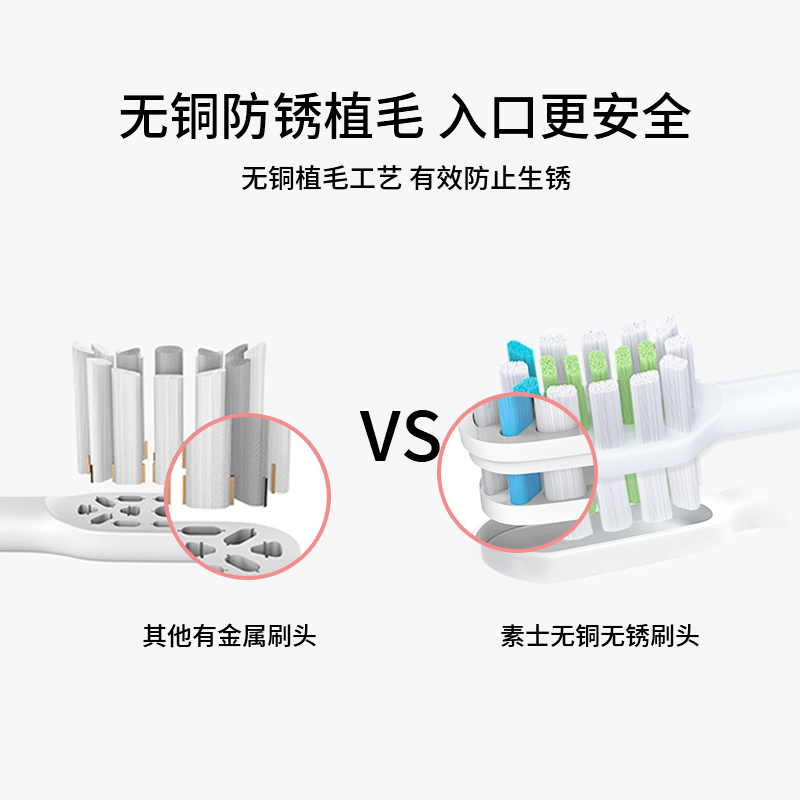 适配SOOCAS素士电动牙刷头V1/V2X1/X3u/X5替换头通用-图2