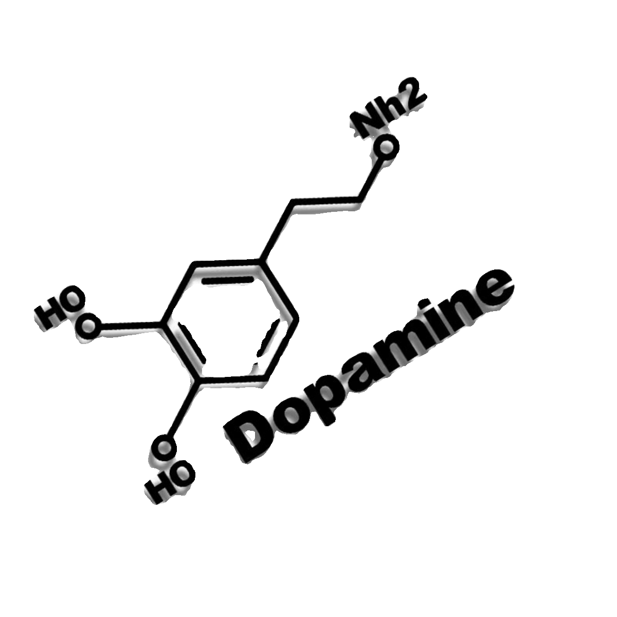 快乐分子多巴胺分子式个性创意汽车摩托车防水装饰车身反光车贴纸-图3