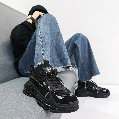 巴黎老爹鞋男ins潮2023新款男女鞋莆田三代增高厚底track3运动鞋 - 图1