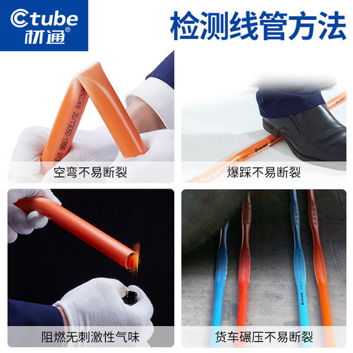 材通电工电线穿线套管pvc明暗装305中型4分20mm家用阻燃塑料线管 - 图0