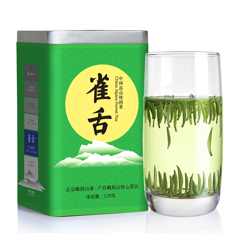 2024新茶峨眉雪芽绿茶雀舌120g新茶早春嫩芽自饮装浓茶四川特产 - 图1