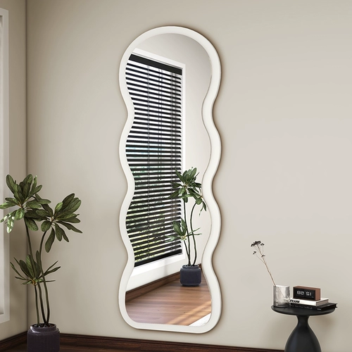 Чистый красные волны с полным -зеркало зеркало домашнее приземление зеркало с высоким уровнем стены с датчиком -платье -платье -платье для спальни